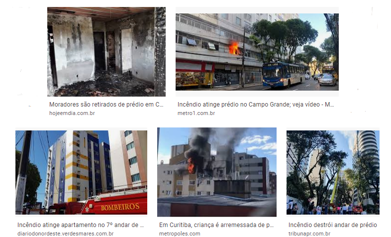 Incêndios atingem prédios pelo país todos os dias